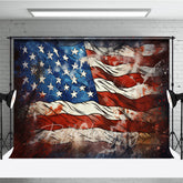Lofaris Bloodstained American Flag Independence Day Backdrop